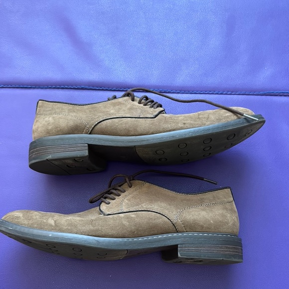 Men's Brown Suede Dress Shoes - Picture 1 of 8